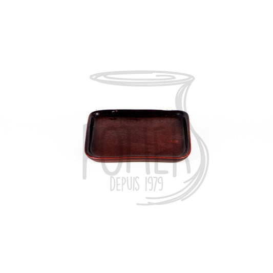 Plat couleur rouge marron model 1