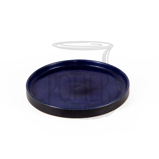 Plateau rond noir et bleu model 1